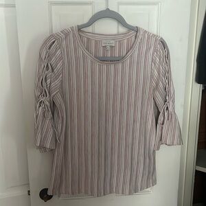 Lucky Brand Striped Bell Sleeve Top - XS